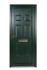 Green uPVC Door