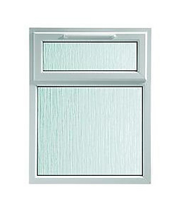 Obscure Glass uPVC Window with Top Awning