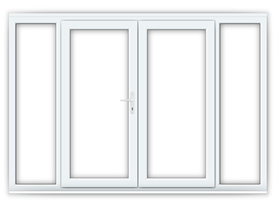 Wide uPVC French Doors with Side Panels