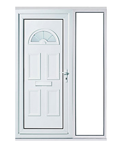 uPVC Front Door with Large Right Glass Panel