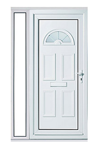 uPVC Front Door with Left Glass Panel