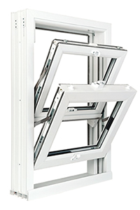 Opened uPVC Sash Window